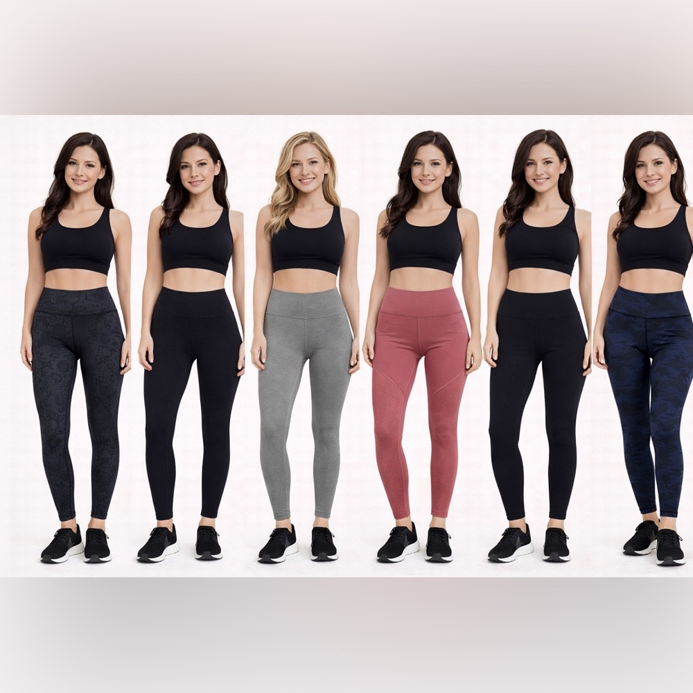 Stylish workout Leggings Collection - Black, Gray, Pink, and Blue